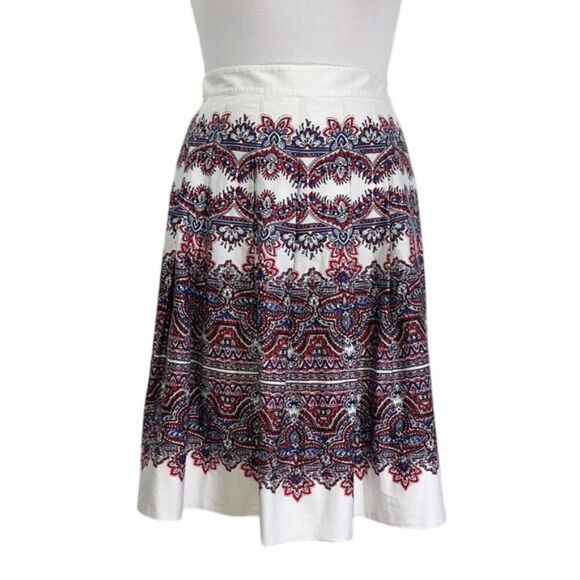 Talbots Skirt Size 14 Pleated A-Line Paisley NWOT - Picture 1 of 8